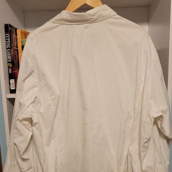 Harve Benard White Textured Button Down- Size 2x- fits 18W-20W - Picture 7 of 8